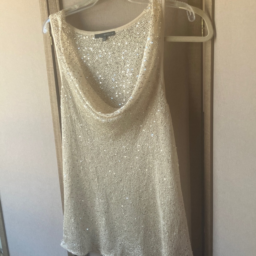 FINAL MARKDOWN Matty M Sparkling Sequin Tank Top large